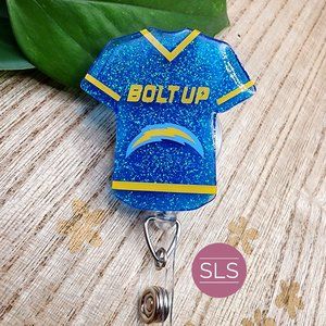 Personalized Football Jersey Badge Reel-Keychain-Lanyard